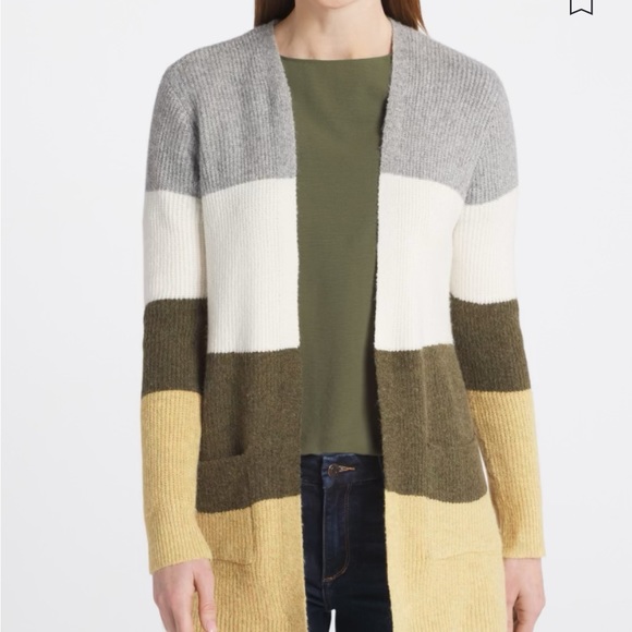 Pink Clover Color-block stripe cardigan size small - Picture 1 of 7